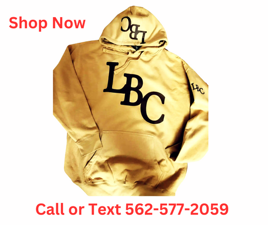 Long Beach California Hoodie (Tan Brown)