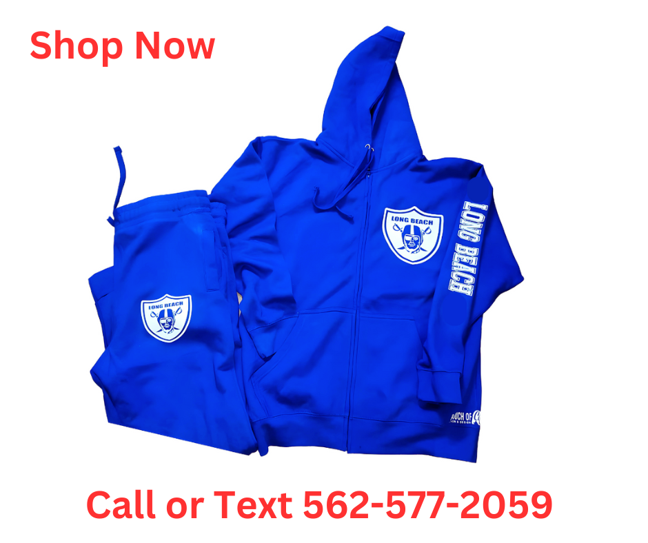 Men’s Fleece-Lined Blue Hoodie & Jogger 2-Piece Set