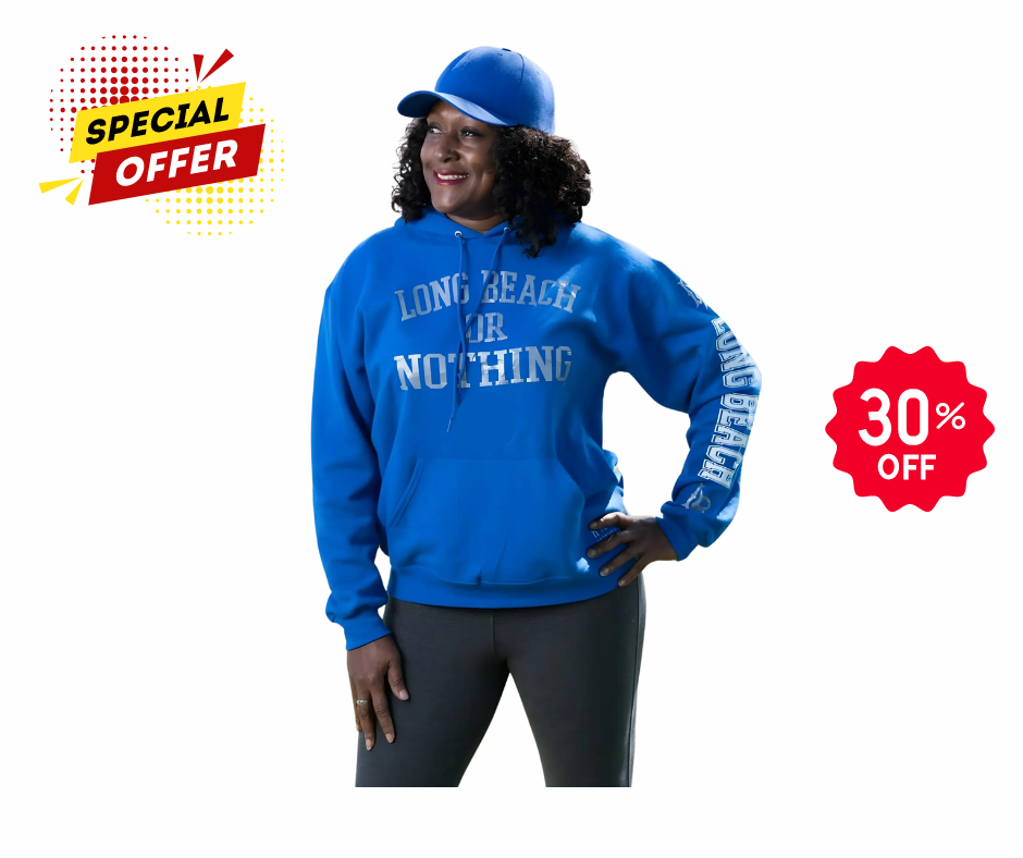 Blue Hooded Sweatshirts For Women In Long Beach